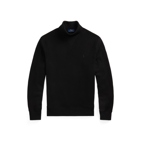 Waffle-Knit Fleece Turtleneck Polo Ralph Lauren 1