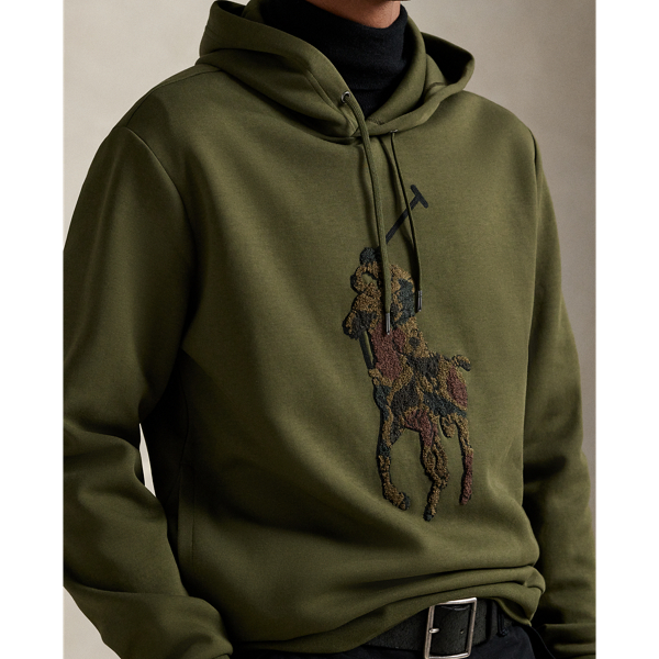 Company Olive Camo Big Pony Double-Knit Hoodie Polo Ralph Lauren 6