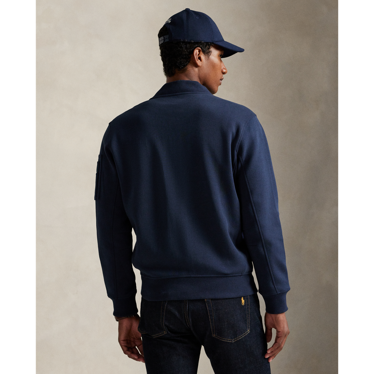Мужская куртка Ralph Lauren Double-Knit Flight, цвет: Тёмно-синий — фото 2