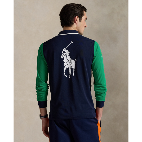 トップス \"ralph lauren\"line design polo shirt Striped Stretch Mesh Zip Polo Shirt | Ralph Lauren