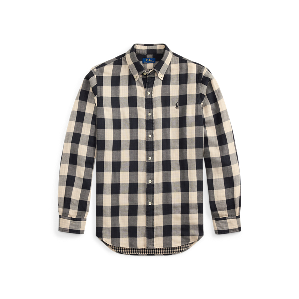 【Louren】standcollar check all in one Polo Ralph Lauren Classic Fit Point Collar Solid Pinpoint