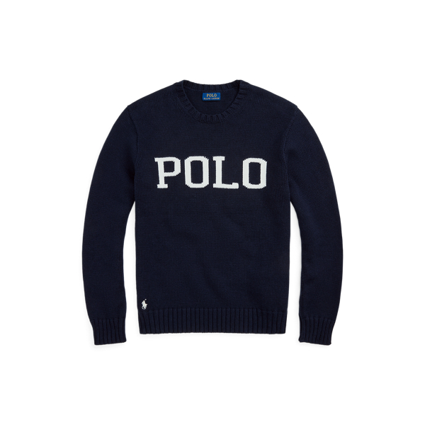 Camisola de algod&atilde;o e logo em int&aacute;rsia