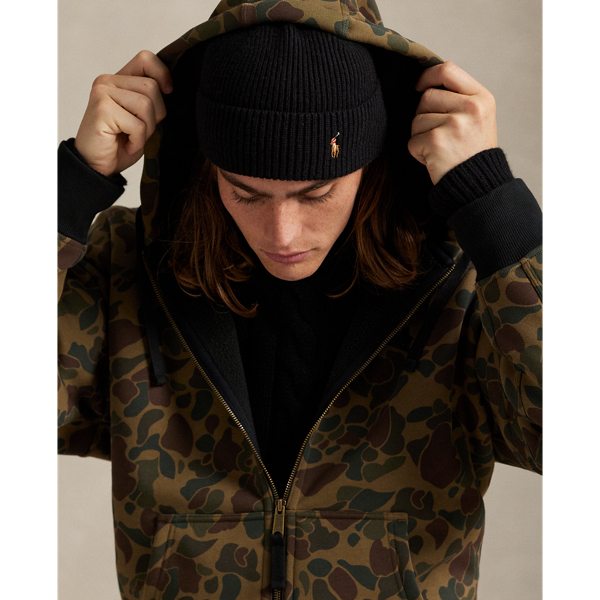 Camo Double-Knit Fleece Hoodie
