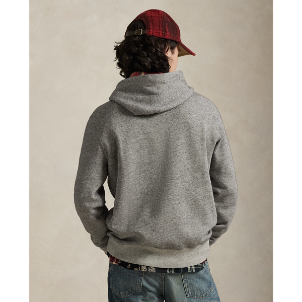 美品 正規 Ｍ ポロ ラルフローレン フリース グラフィック フーディ グレー 美品 正規 M ポロ ラルフローレン フリース グラフィック