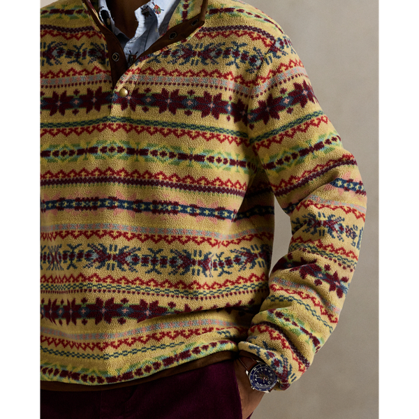 Fair Isle–Inspired Fleece Pullover