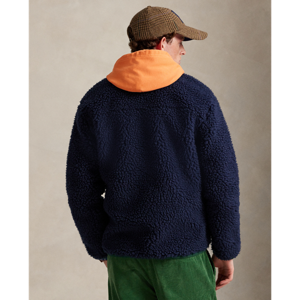 英字ロゴ☆【Ralph Lauren Men’s】パイルフリースフーディ♪ ロゴ パイル フリース ジャケット | ラルフ ローレン公式