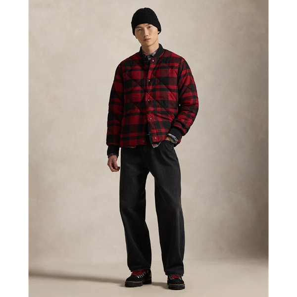 大きいサイズ！ラルフローレン　ウールチェック ダブルジャケット X L lucidobell_882