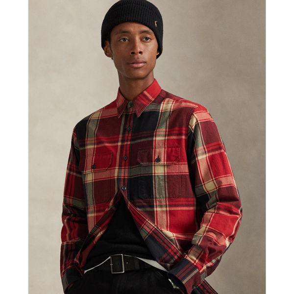 Classic Fit Plaid Oxford Workshirt