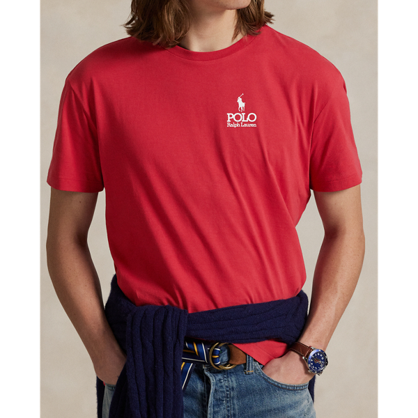 Classic-Fit Jersey-T-Shirt mit Logo