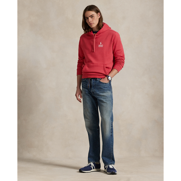 Fleece-Kapuzenpullover mit Logo Polo Ralph Lauren in Sonnenaufgangs-Rot 4
