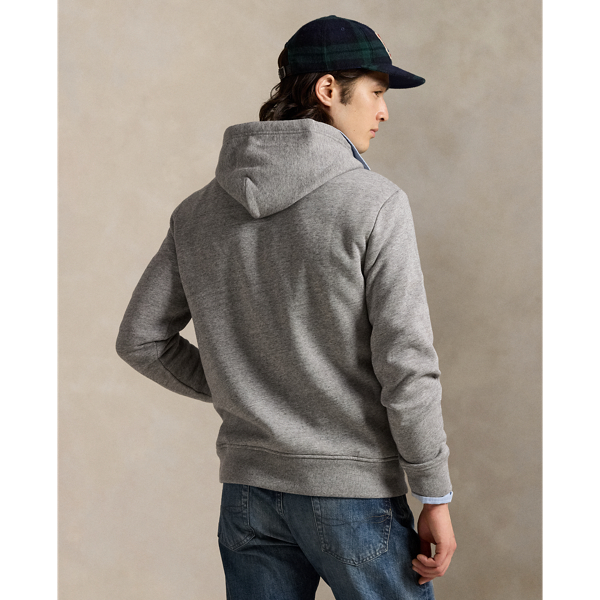 Dark Vintage Heather Logo Fleece Hoodie Polo Ralph Lauren 5