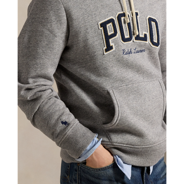 Dark Vintage Heather Logo Fleece Hoodie Polo Ralph Lauren 6