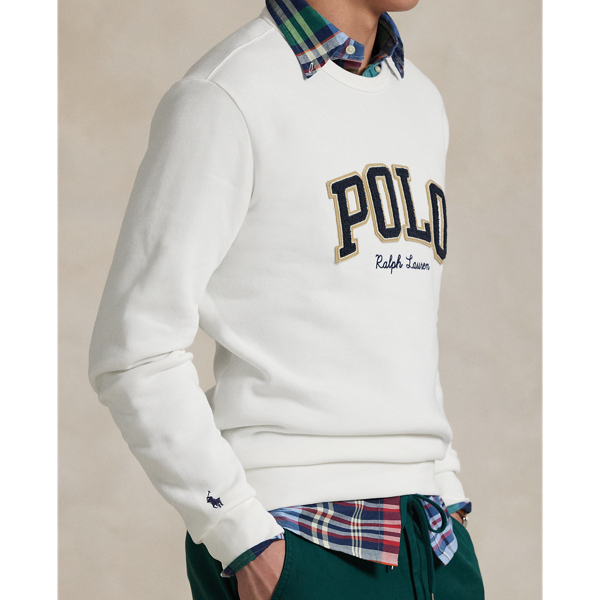 Polo Ralph Lauren 로고 플리스 스웨트셔츠 화이트 6