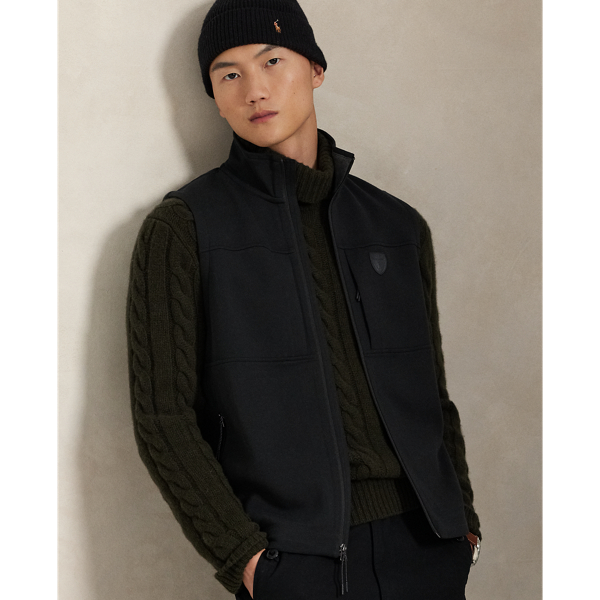 【現行品】RLXラルフローレン　ストレッチダブルニット　フルジップベスト　S RALPH LAUREN｜(RLX)ストレッチ ダブルニット フルジップ ベスト