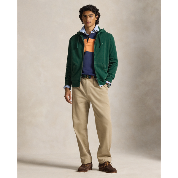 Garment-Dyed Fleece Full-Zip Hoodie Polo Ralph Lauren in Verde fronda 4