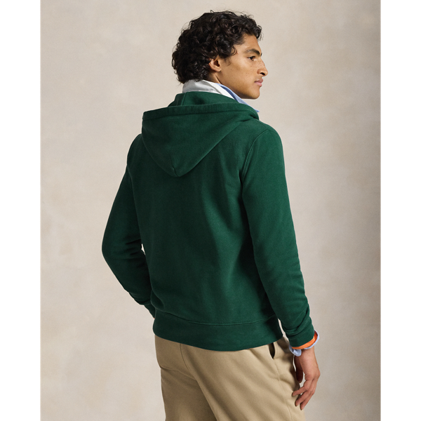 Garment-Dyed Fleece Full-Zip Hoodie Polo Ralph Lauren in Verde fronda 5