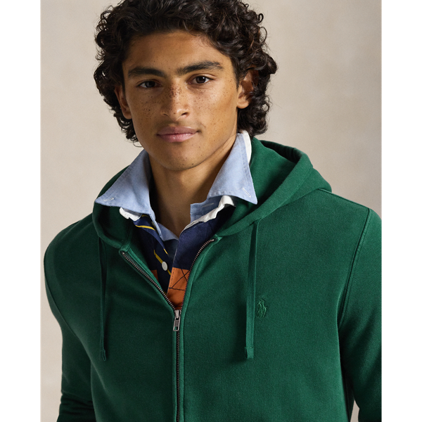 Garment-Dyed Fleece Full-Zip Hoodie Polo Ralph Lauren in Verde fronda 6