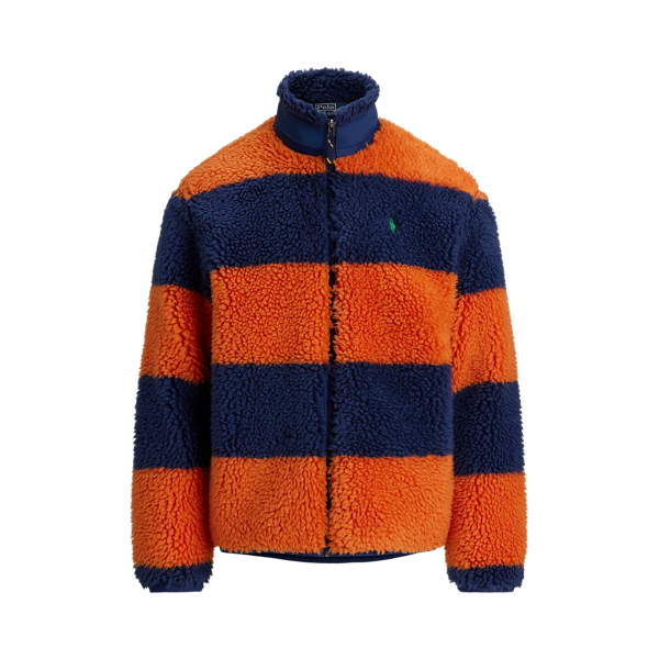 Veste en sherpa rayé