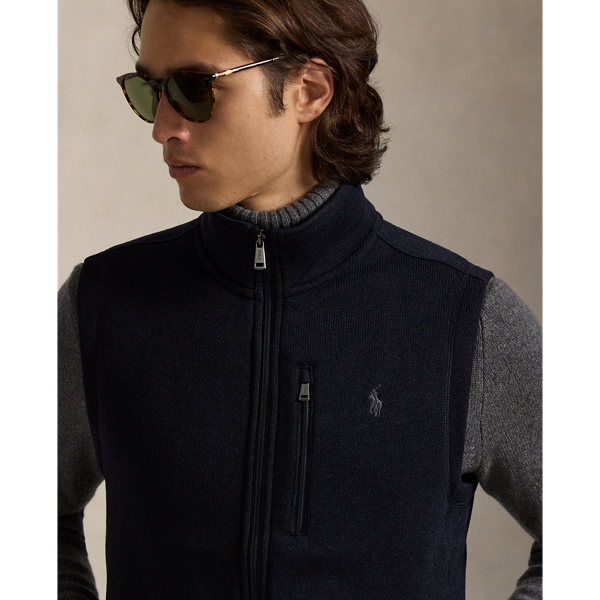 Brushed Fleece Mockneck Vest