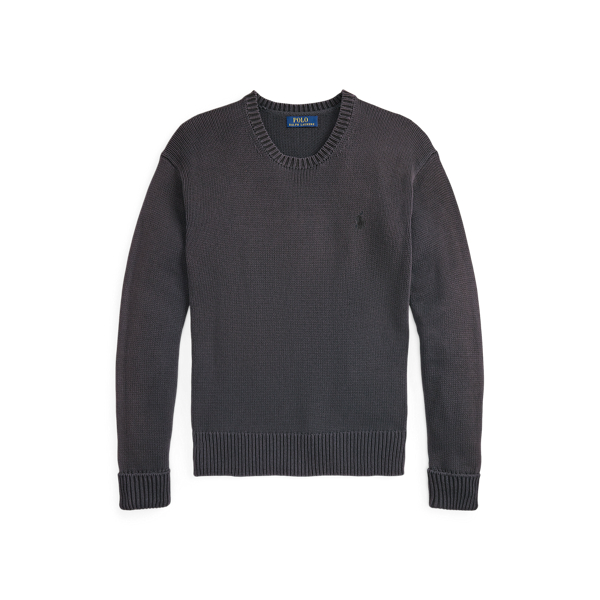 Waffle-Knit Cotton Sweater
