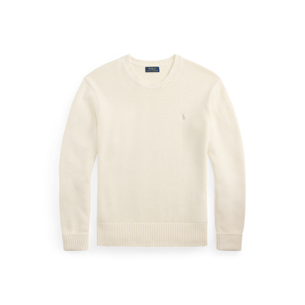 Pull en coton teint en pi&egrave;ce