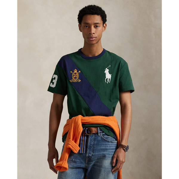 Tシャツ・カットソー Polo Ralph Lauren Green Cotton T-Shirt Classic-Fit Men's Green Polo Ralph Lauren T Shirts | Ralph Lauren