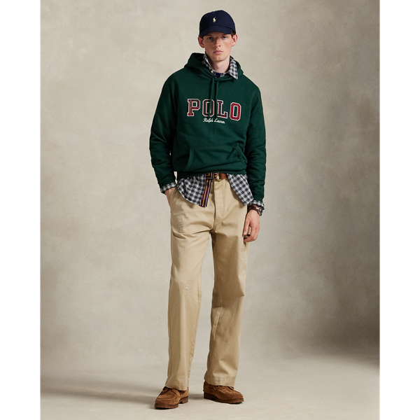 The RL Fleece Plaid-Logo Hoodie