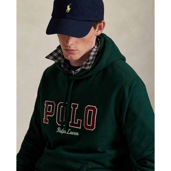 The RL Fleece Plaid-Logo Hoodie