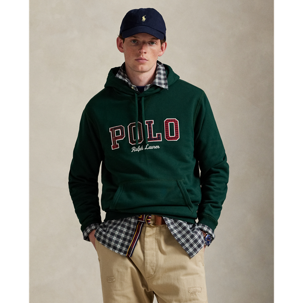 The RL Fleece Plaid-Logo Hoodie