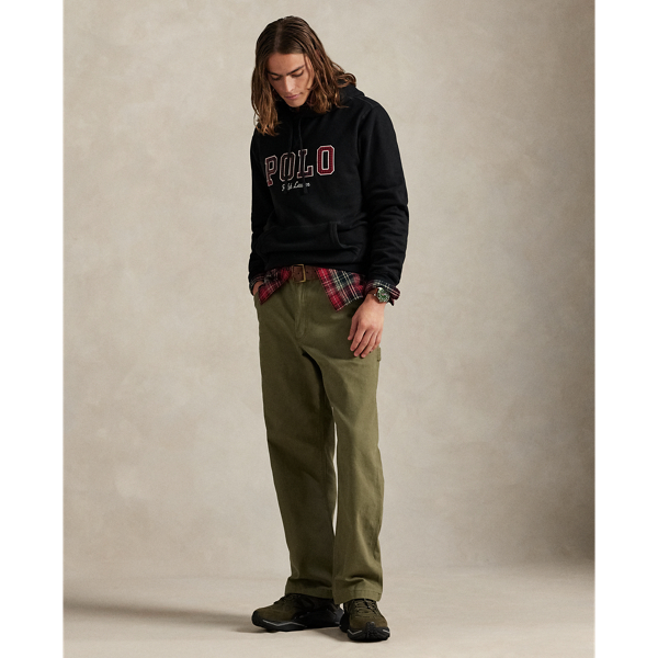 Polo Black The RL Fleece Plaid-Logo Hoodie Polo Ralph Lauren 4
