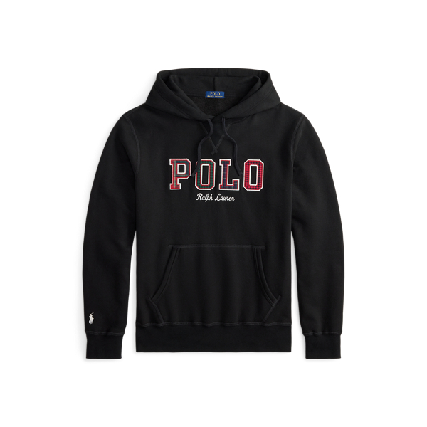 Polo Black The RL Fleece Plaid-Logo Hoodie Polo Ralph Lauren 2