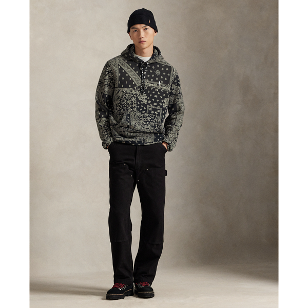 Bandanna-Print Fleece Hoodie