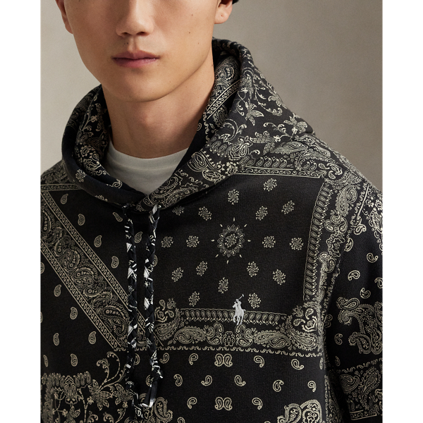 Bandanna-Print Fleece Hoodie