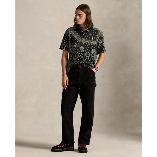 Classic Fit Bandanna Mesh Polo Shirt