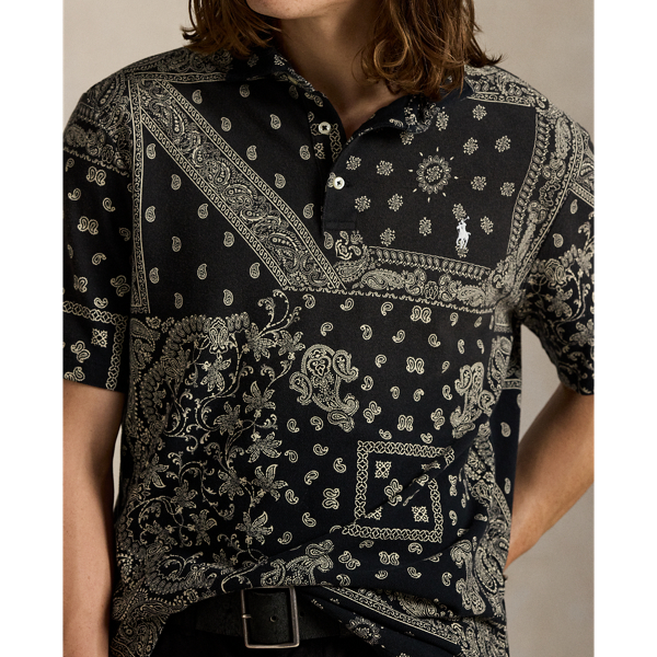 ラルフローレン POLO by Ralph Lauren バンダナ柄 Classic Fit Bandanna Mesh Polo Shirt