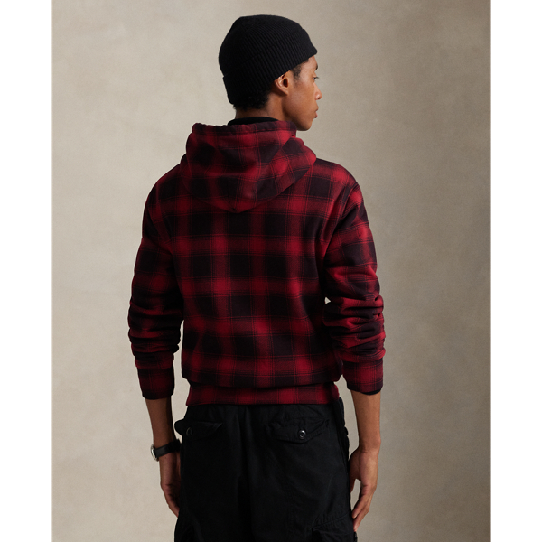 Polo Bear Plaid Fleece Hoodie