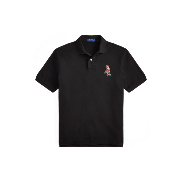 Classic Fit Striped Mesh Polo Shirt