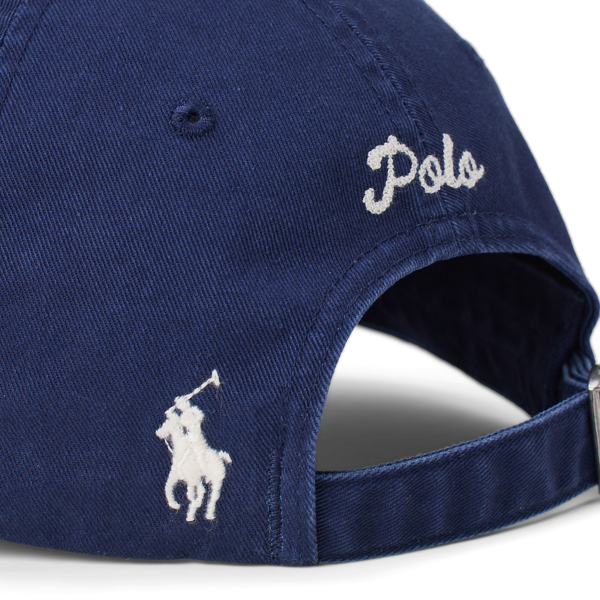 Twill-Baseballkappe mit gesticktem Hund