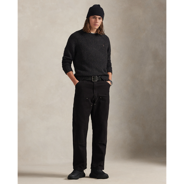 Charcoal Marl Marled Wool-Blend Jumper Polo Ralph Lauren 4