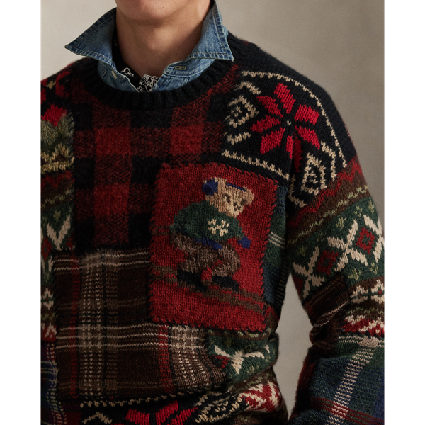 Polo Bear Patchwork Sweater