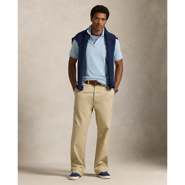 Light Indigo The Iconic Classic Fit Mesh Polo Polo Ralph Lauren 4