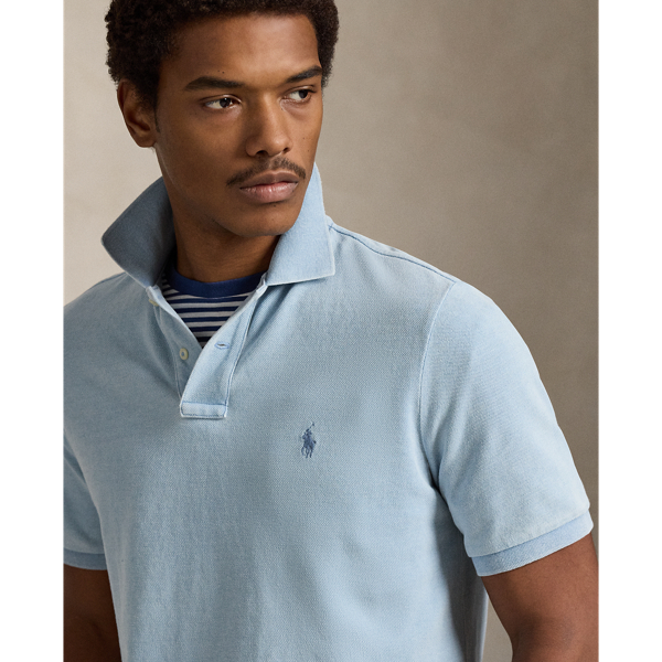 Light Indigo The Iconic Classic Fit Mesh Polo Polo Ralph Lauren 6