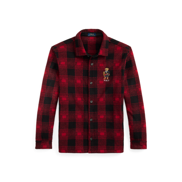 Polo Ralph Lauren チェック柄フリースジャケット POLO RALPH LAUREN ポロベアチェック柄フリースシャツジャケット (POLO