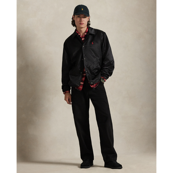 【希少XL】ポロジーンズ ラルフローレン ピーコート 刺繍 ワッペン 黒 フリーステッチ エンブロイダリー Big Pony ジャケット | ラルフ