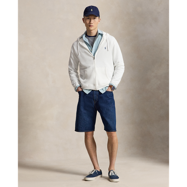 Sweat &agrave; capuche zipp&eacute; en molleton &eacute;ponge Polo Ralph Lauren en Blanc 4