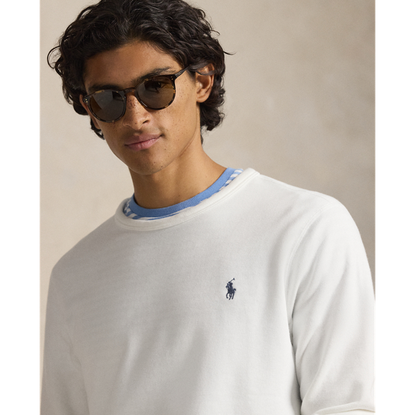 Sweat en molleton de coton &eacute;ponge Polo Ralph Lauren en Blanc 6
