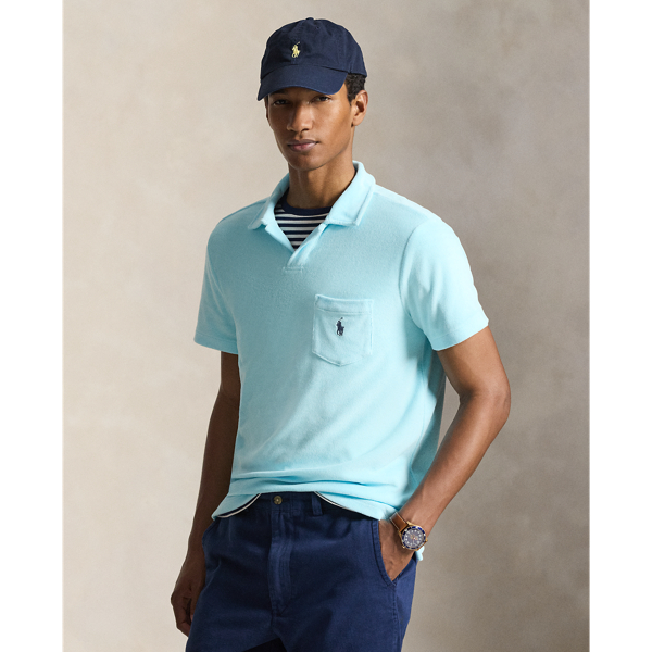 Soft Aqua Terry Polo Shirt Polo Ralph Lauren 1