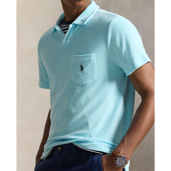 Soft Aqua Terry Polo Shirt Polo Ralph Lauren 6