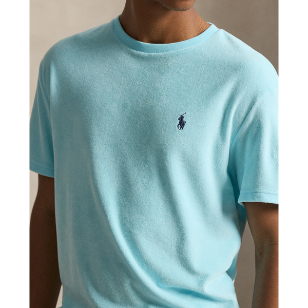 Soft Aqua Classic Fit Terry T-Shirt Polo Ralph Lauren 6