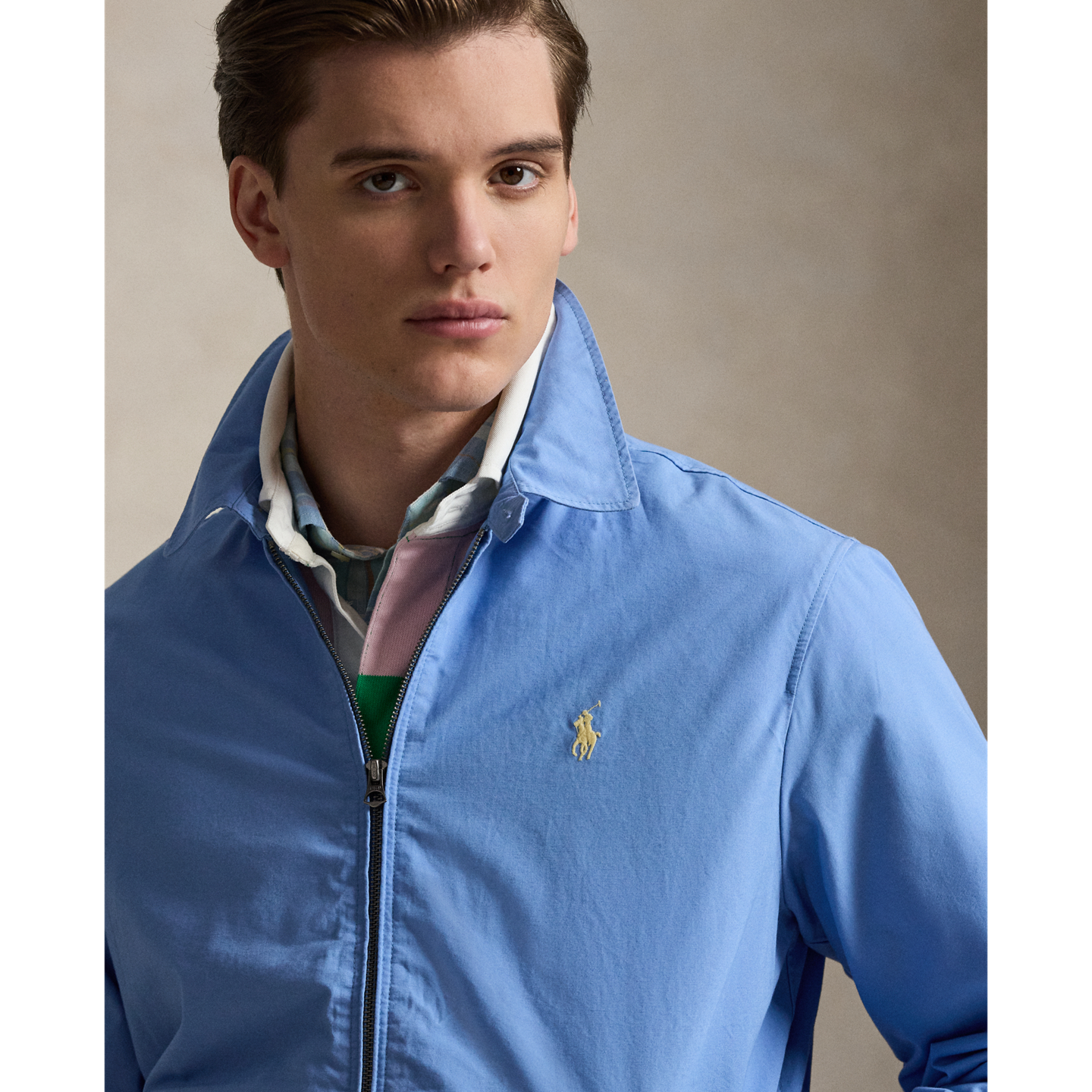 Мужская куртка Polo Ralph Lauren The Bayport Poplin, цвет: Синий — фото 3